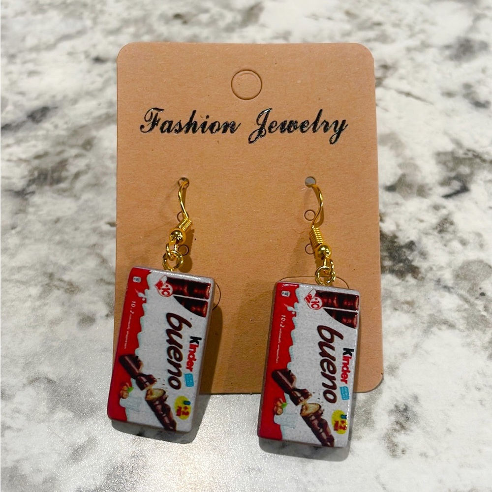 Kinder bueno hook earrings
